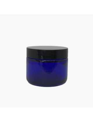 Pot en verre bleu 50ml