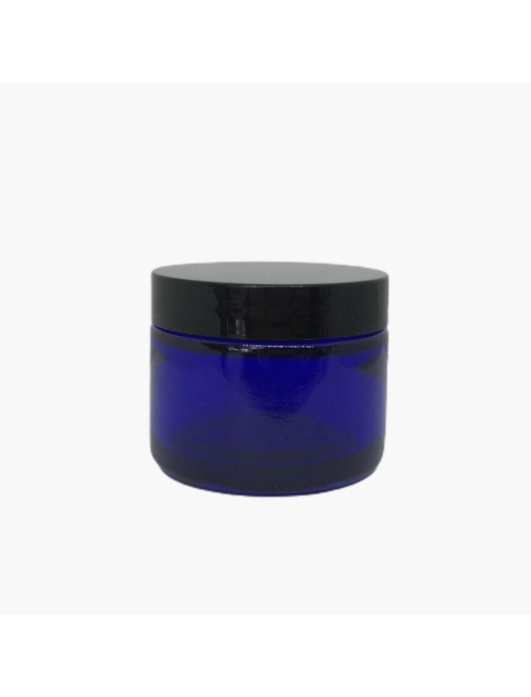 Pot en verre bleu 50ml