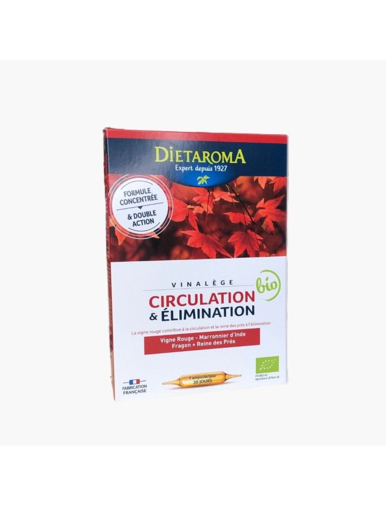 Vinalège - Circulation & Elimination Dietaroma 20 ampoules