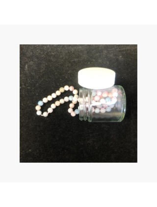 Perles Morganite / Aigue marine 4mm