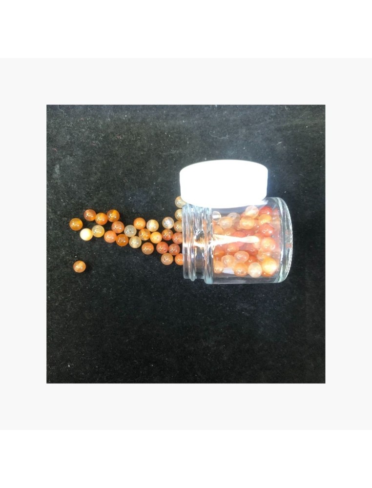 Perles Cornaline naturelle 6 mm