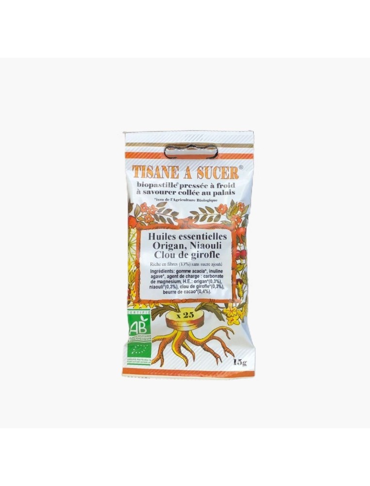 Tisane à sucer Origan, Niaouli, Clou de Girofle
