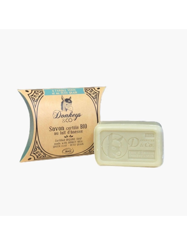 Savon Argile verte - Petit grain - Lait d'ânesse Donkeys & Co