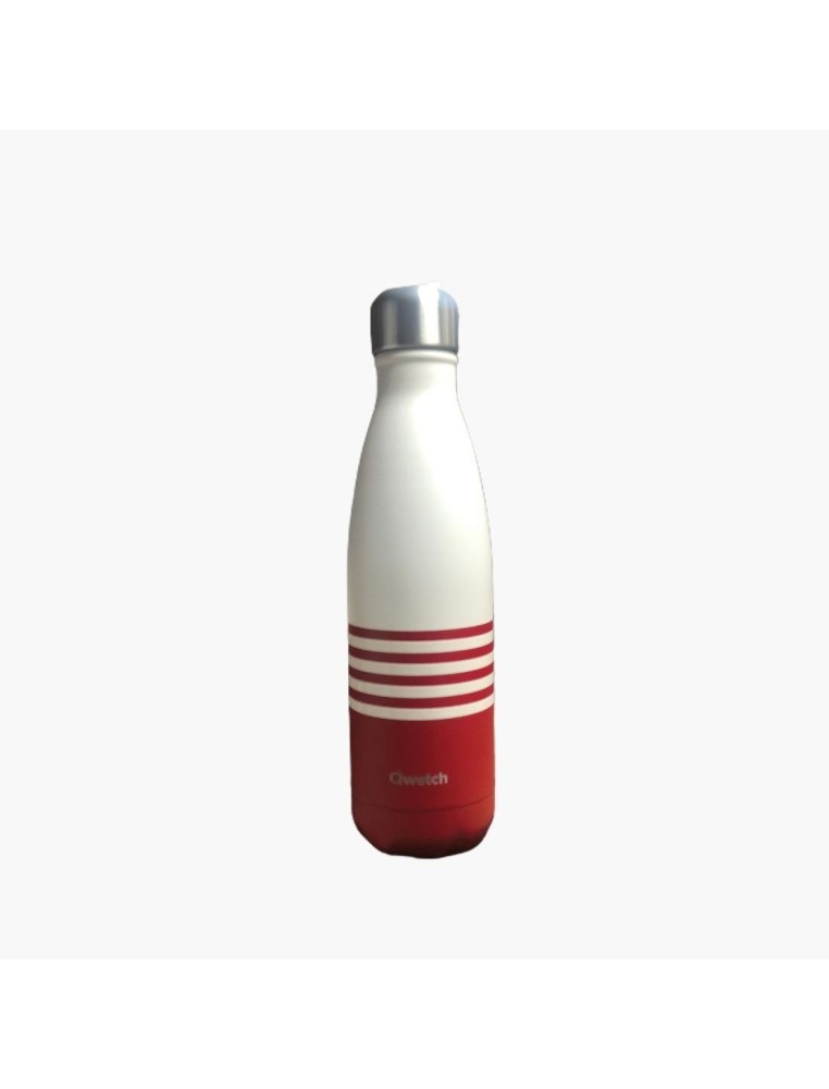 Bouteille isotherme Marinière Rouge 500ml Qwetch