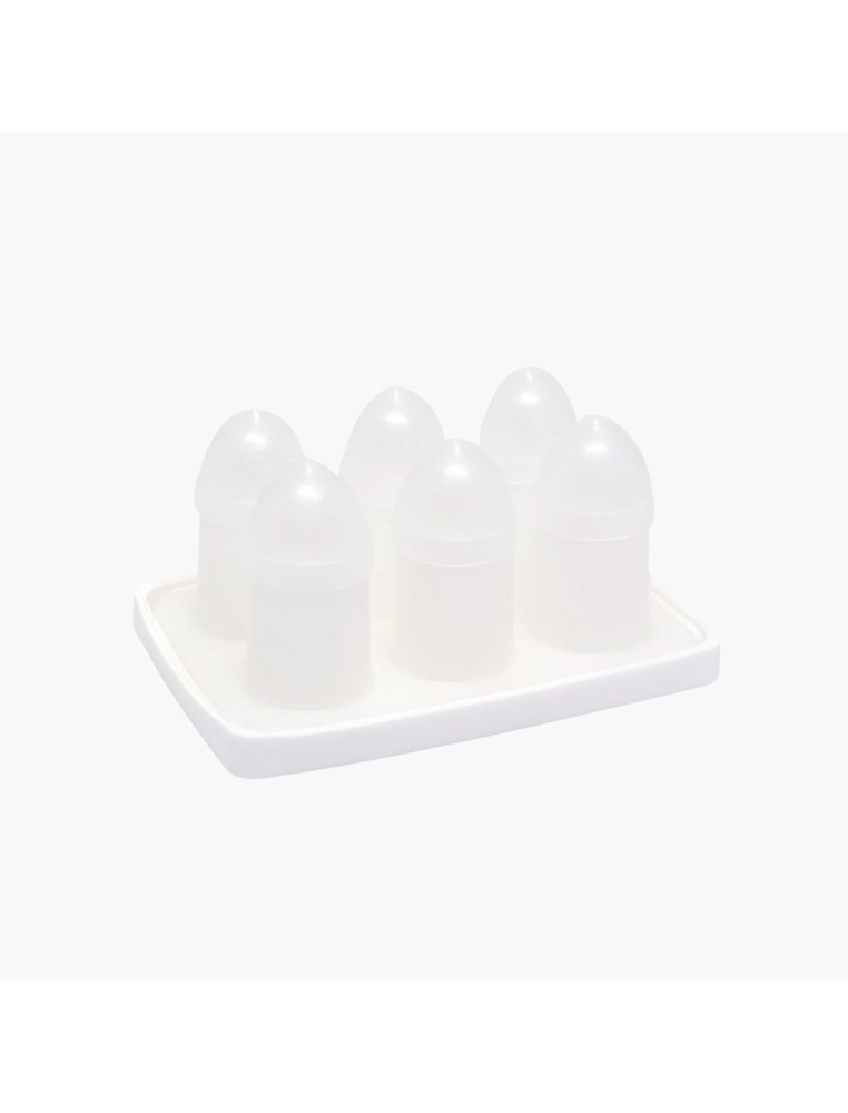 Moule pour 6 suppositoires enfants 2g à faire soi-même (DIY) avec du Witepsol ou du beurre de cacao bio.