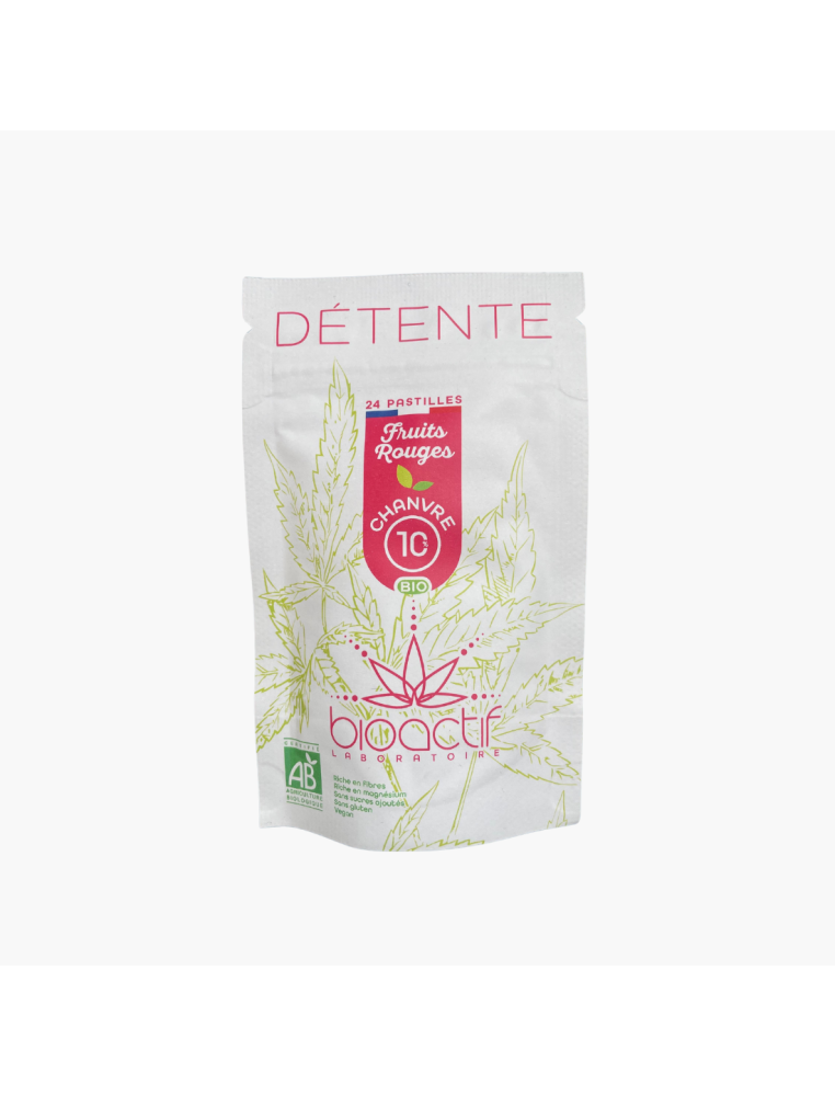 Pastilles CBD a sucer 10 % fruits rouges