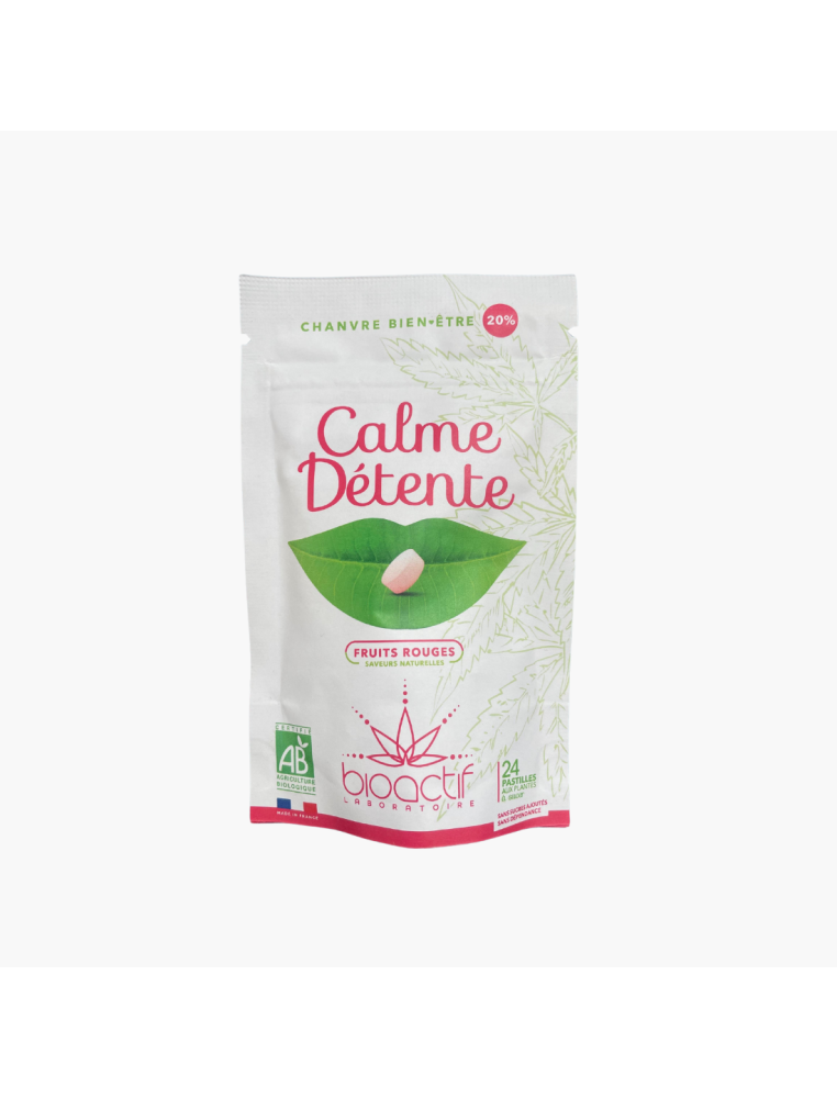 CBD fruits rouge détente 20 % pastilles a sucer