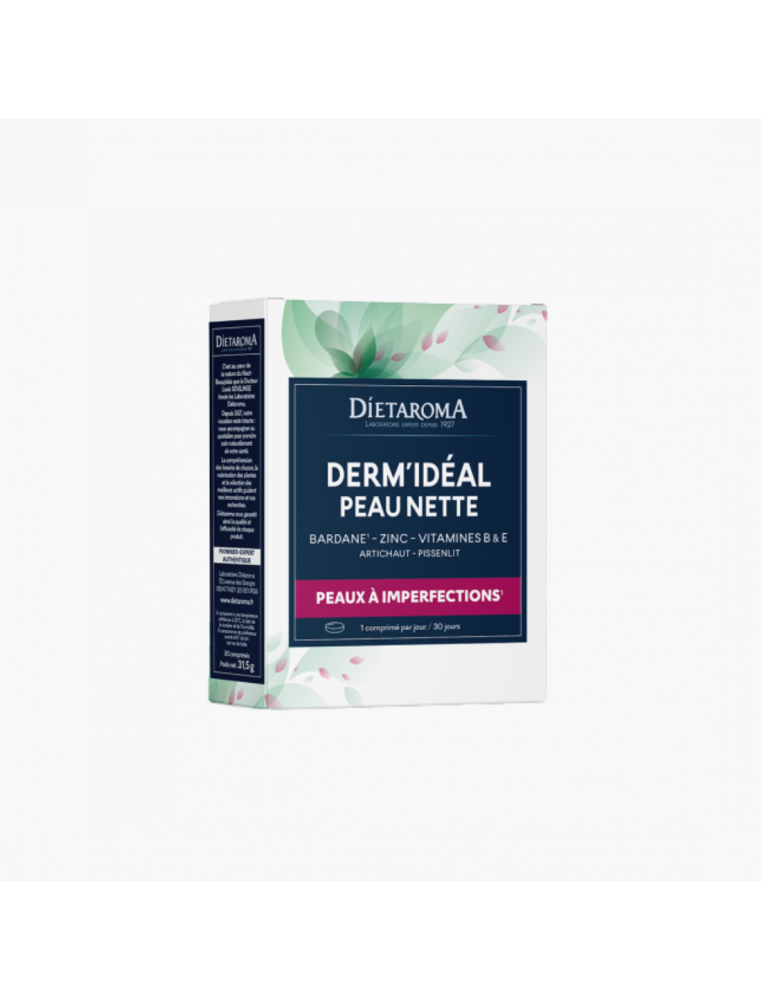 Complément alimentaire - Derm'idéal - Zinc & Bardane - Dietaroma