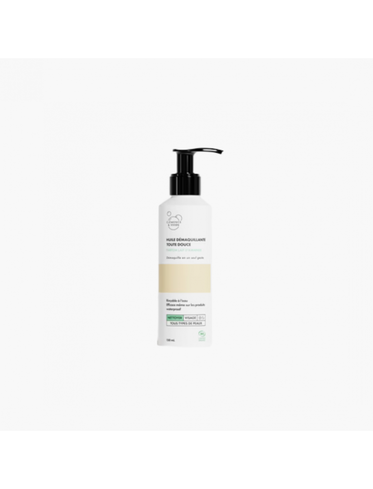 Huile démaquillante toute douce parfum lait d'amande - Clémence & Vivien