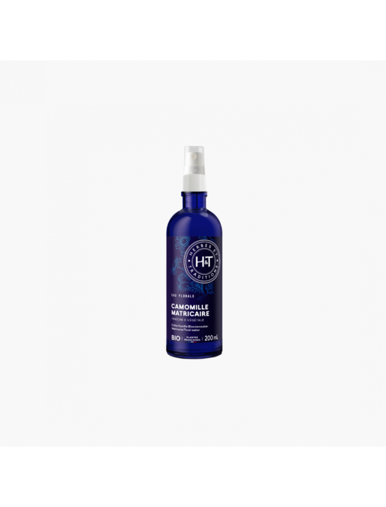 hydrolat ou eau florale de camomille matricaire ou allemande herbes & traditions