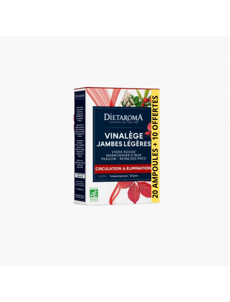 Phytothérapie - Vinalège - Circulation & Elimination - 20 ampoules